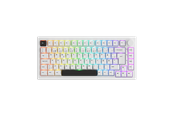 Tastatur - Akkogear 5075B Plus-S - Black&White - Akko Rosewood - Gamingtastatur - Uten numpad - Universal - Hvit - 6925758632966