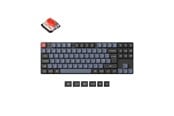 Tastatur - Keychron K1 Pro QMK/VIA Wireless RGB Hot Swap Low Profile Red - Gamingtastatur - Uten numpad - Nordisk - Svart - K1P-H1P-BO