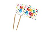 Leketøy - Folat BV - Party Picks Happy Birthday 50 pcs. - 65108