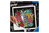 Kreative leker - Ravensburger CreArt Pixie Cold Paint by Number - Cat - 25855 0