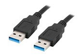 USB - Lanberg - USB cable - USB Type A to USB Type A - 1.8 m - CA-USBA-30CU-0018-BK