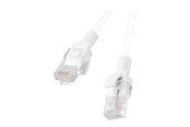 Nettverkskabel - Lanberg patch cable - 3 m - white RAL 9010 - Hvit - 3m - PCU5-10CC-0300-W