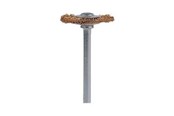Bormaskin & Bits - Dremel 535 - wire wheel brush - for aluminium metal pipes stainless steel sheet metal copper silver gold cast iron soft metal brass hardened steel (pack of 2) - 26150535JA