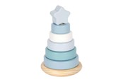 Babyleker - Small Foot - Wooden Stacking Tower Blue - 7 pcs. - 12712