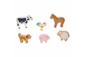 Babyleker - Goki Wooden Farm Animals 6pcs. - 58320
