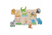 Babyleker - Goki Wooden Background Knob Puzzle Mother and Baby 6 pcs. - 57310