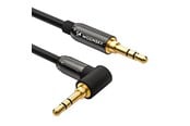 Lydkabel - Wozinsky AUX Cable Angled (Male-Male) Mini Jack Cable 1.5m Black - 5907769307423
