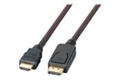 Skjermkabel - EFB NORDIC EFB-Elektronik adapter cable - DisplayPort / HDMI - 2 m - K5561SW.2V2