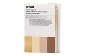 Etikettskriver - Cricut Neutrals Sampler - cutaway card set - grey white khaki cream holographic gold - 2009486