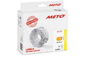 Papir, Fotopapir & Etiketter - METO Prisetiketter, 22x12mm, neonoransje 12rl/1000 - 30008319