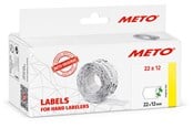 Papir, Fotopapir & Etiketter - METO Prisetiketter avtak. 22x12mm, hvit, 6rl/1000 - 9506154