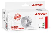 Papir, Fotopapir & Etiketter - METO Prisetiketter avtak. 26x12mm, hvit, 6rl/1000 - 9506162