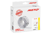 Papir, Fotopapir & Etiketter - METO Prisetiketter, 22x12mm, hvit, 12rl/1000 - 30007327