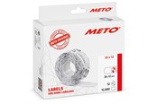 Papir, Fotopapir & Etiketter - METO Prisetiketter, 26x12mm, hvit, 12rl/1000 - 30007348