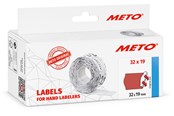 Papir, Fotopapir & Etiketter - METO Prisetiketter, 32x19mm, neonrød, 5rl/1000 - 30007361