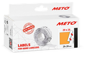 Papir, Fotopapir & Etiketter - METO Prisetiketter, 29x28mm, neonoransje, 5rl/1000 - 30007370