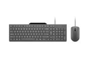 Tastatur - Lenovo 310 - keyboard and mouse set - with phone holder - QWERTY - US English - luna grey Input Device - Tastatur & Mussett - Engelsk (USA) - Grå - GX31R09775