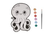 Kreative leker - Wins Holland Canvas Painting - Octopus - incl. Brush and 6 colors of paint - PB530C