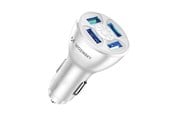 Mobil - Adaptere og ladere - Wozinsky WCCAW 50W 4x USB-A QC Car Charger - White - 5907769308246