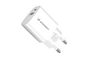Mobil - Adaptere og ladere - Wozinsky WGWCW USB-A USB-C 20W AC Charger - White - 5907769308369
