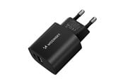 Mobil - Adaptere og ladere - Wozinsky WGWCB USB-A USB-C 20W AC Charger - Black - 5907769308376