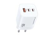 Mobil - Adaptere og ladere - Wozinsky GaN Charger CGWCW 65W USB-A / 2 x USB-C - White - 5907769308543
