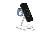 Mobil - Adaptere og ladere - Puro Mag Station Qi2 3-in-1 Wireless Charger Compatible with MagSafe - White - PUFCCSQIMAG6AWWHI