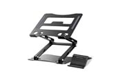 Nettbrett - Andre tilbehør - Wozinsky WRS-CPY75DSB Aluminum Laptop and Tablet Stand + Smartphone Stand - Black - 5907769364624