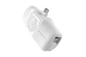 Nødlader - Wozinsky WF16-YCS 5000mAh 15W USB-C Mini Power Bank with Built-in USB-C Cable and Apple Watch Charger - White Nødlader - Hvit - 5000 mAh - 5907769364471