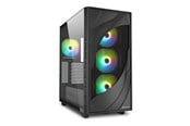 Kabinett - Sharkoon Rebel C80G RGB - Kabinett - Tower - Svart - 4044951041152