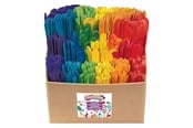 Kreative leker - Colorations - Colored Wooden Craft Sticks Classroom Pack 1200pcs. - COOLWOOD