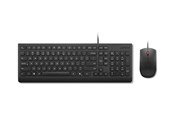 Tastatur - Lenovo Essential Wired Combo - keyboard and mouse set - 2.5-zone layout - QWERTY - US English - black Input Device - Tastatur & Mussett - Engelsk (USA) - Svart - 4X31R64400