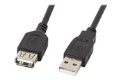 USB - Lanberg - USB extension cable - USB to USB - 1.8 m - CA-USBE-10CC-0018-BK