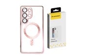 Mobil - Deksel og etui - Wozinsky Electroplated Case with Magsafe for Samsung Galaxy S25 Ultra - Pink - 5907769369827