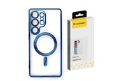 Mobil - Deksel og etui - Wozinsky Electroplated Case with Magsafe for Samsung Galaxy S25+ - Blue - 5907769370335