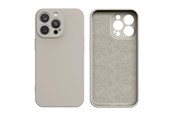 Mobil - Deksel og etui - Hurtel Silicone Case iPhone 14 Plus Silicone Cover Beige - 9145576262344