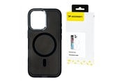 Mobil - Deksel og etui - Wozinsky Glitter Case with Mag Safe for Samsung Galaxy S24 FE - Black with Glitter - 5907769370915