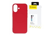 Mobil - Deksel og etui - Wozinsky Liquid Silicone MagSafe Case for Samsung Galaxy S24 FE - Red - 5907769370991