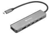 Dokkingstasjon - Sandberg USB-C 6-in-1 MediaDock - 136-77