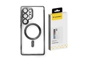 Mobil - Deksel og etui - Wozinsky Electroplated Case with Magsafe for Samsung Galaxy S25+ - Black - 5907769370328