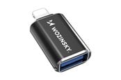 USB - Wozinsky WALA-01 Lightning Adapter - USB-A OTG - Black - 5907769378959