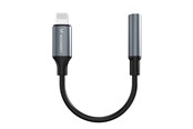 Lydkabel - Wozinsky WALJ-01 Lightning Adapter - Mini Jack 3.5mm - Black - 5907769378935