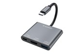 USB-hub - Wozinsky WHCH-01 USB-C PD 100W HDMI 4K@30Hz USB-A 10Gbps Hub - Grey USB-hub - USB 3.0 - 3 porter - Grå - 5907769378911