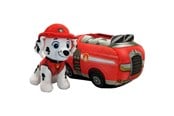 Figurer - Paw Patrol 2-in-1 Vehicle Plush w/Marshall 15 cm - 97283 / 6075429