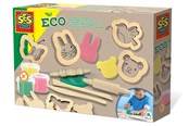 Hobbyartikler - SES Creative Clay with Wooden Tools - 3 Clay Pots - 24917