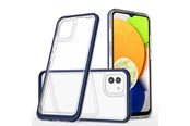Mobil - Deksel og etui - Hurtel Clear 3in1 Case for Samsung Galaxy A03 Silicone Cover with Frame Blue - 9145576265949