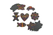 Kreative leker - Colorations - Scratch Figures Shapes 98pcs. - CHSDSHAP