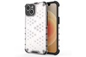 Mobil - Deksel og etui - Hurtel Honeycomb Case for iPhone 14 Armored Hybrid Cover Transparent - 9145576266106