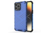 Mobil - Deksel og etui - Hurtel Honeycomb Case for iPhone 14 Pro Max Armored Hybrid Cover Blue - 9145576266182