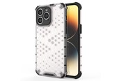 Mobil - Deksel og etui - Hurtel Honeycomb Case for iPhone 14 Pro Max Armored Hybrid Cover Transparent - 9145576266199